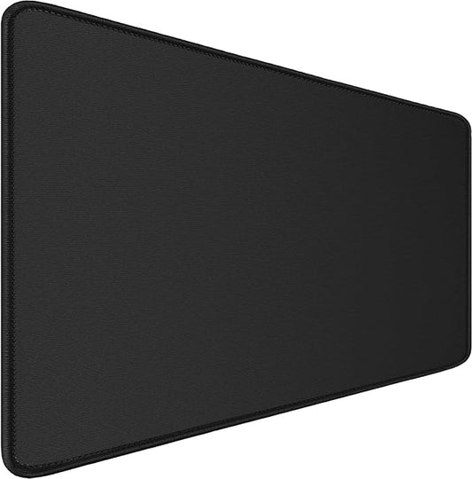 Large Gaming Mouse pad, 31.5x15.7 in Extended Desk Pad with Stitched Edges, Premium Microfiber Cloth Surface Waterproof Non-Slip Stable Rubber Base Keyboard Mat for Office Home Gaming, Black