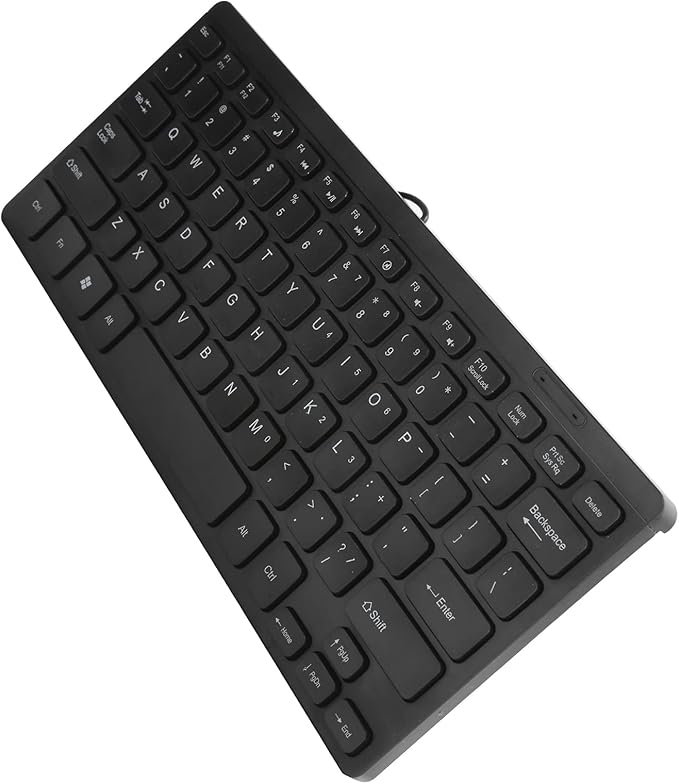 Mini Keyboard, USB Wired Multimedia Kaypad Compact Ergonomic Keyboard with 1.1M Cable, Strong Durability, Portable Laptop Accessories K1000