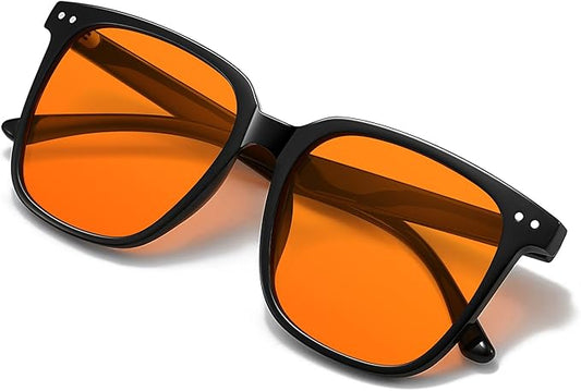 Oversized Square Blue Light Blocking Glasses for Women and Men - Gaming & Computer Anti-Fatigue