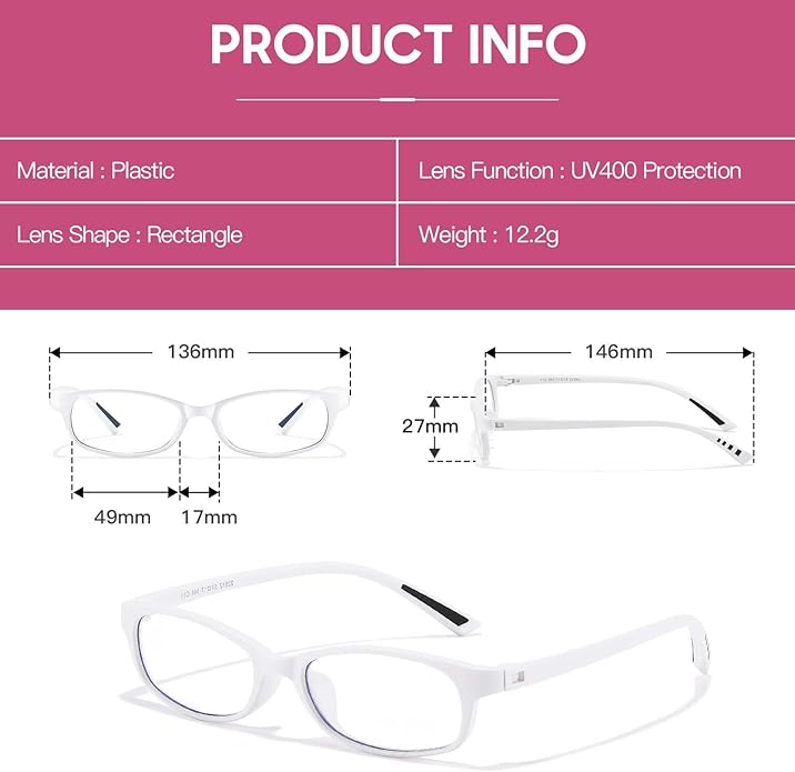SODQW Office-Siren Blue Light Glasses for Women, Rectangle Frame, Y2K Small Eyewear, Anti Eyestrain Computer Glasses