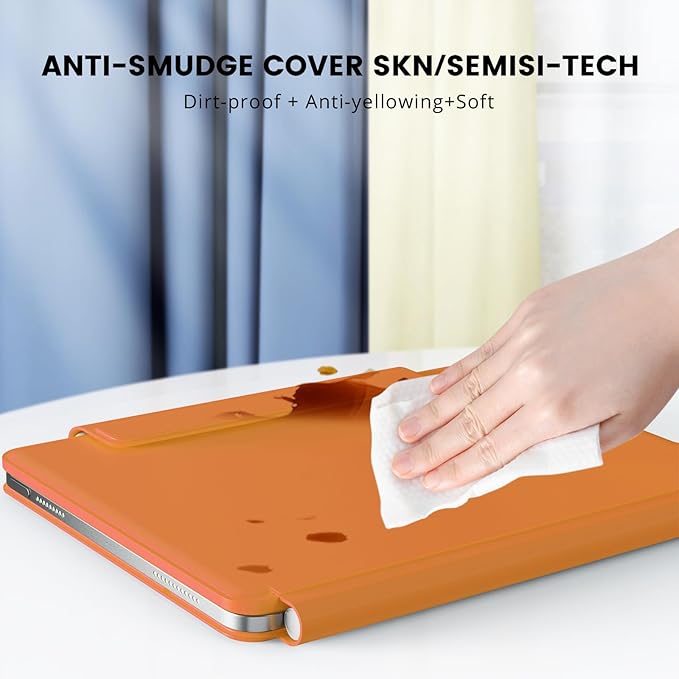 for iPad 11th(A16, 2025)/10th Generation Case with Keyboard, Magic Keyboard 2022, Springy Backlit Keys, Stain-Resistant Surface, Multi-Touch Trackpad, Orange
