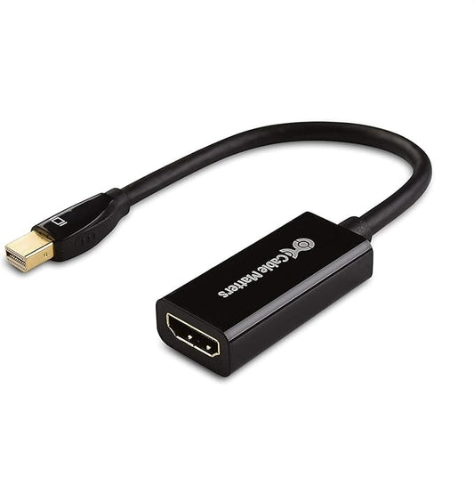 Cable Matters 4K Mini DisplayPort to HDMI 4K Adapter (Mini DP to HDMI Adapter) in Black - Thunderbolt and Thunderbolt 2 Port Compatible