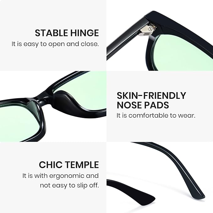 Cyxus Blue Light Glasses Men Women Reduce Eye Strain UV Blocking for Office Work Computer Screen 8082