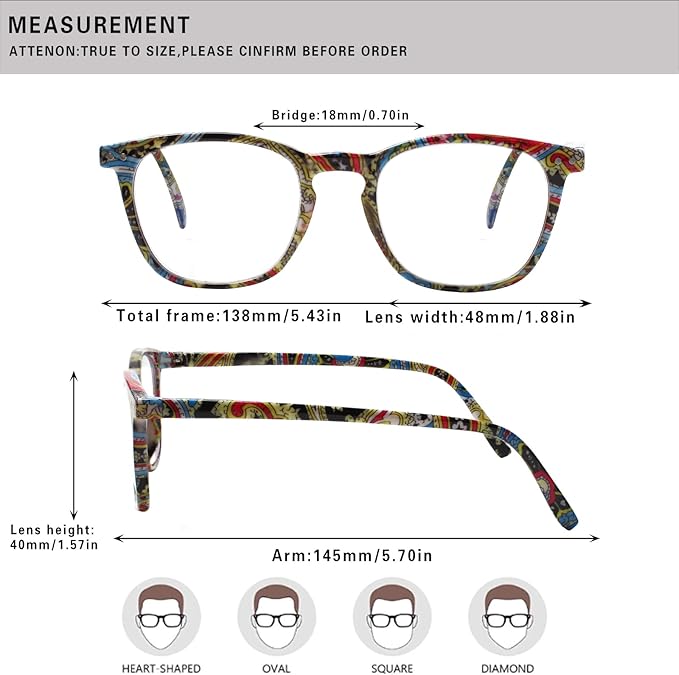 Henotin 3-Pack Blue Light Blocking Reading Glasses,Spring Hinge Computer Readers for Men Women,Anti UV Ray Filter Eyeglasses (readers for women, 2.5)