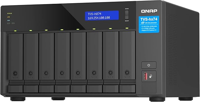 QNAP TVS-h874-i5-32G Intel Core i5 Processor, 32 GB RAM, PCIe Gen 4 expandability NAS for virtualization applications