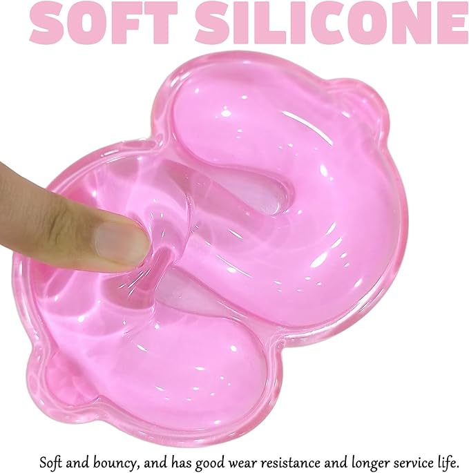 Gel Wrist Rest for Mouse Transparent Pink US Dollar Elbow Pad Cushion Ergonomic Cute Clear Cool Money Cash Bill Mouse Wrist Pad Silicone Wrist Support for Computer Keyboard Gaming Office Hand Pillow