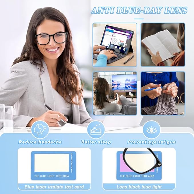 NZKNP Blue Light Glasses for Woman Men,Blue Light Blocking Glasses,Clear Glasses