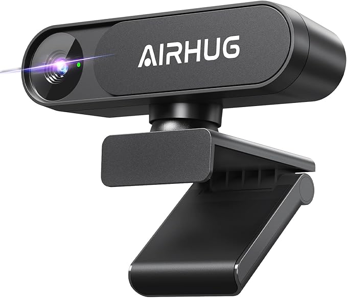 AIRHUG 4K UHD USB Webcam No Mic with Privacy Cover for Secure Meetings - 16MP Sony Sensor, PDAF Fast Focus, 63° Gold FOV, Auto Light Balance, Streaming Camera Without Audio for PC/Laptop/Desktop