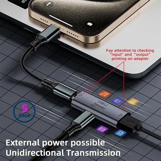 cablecc Active Repeater USB 3.0 Adapter Type-A Female to Type-A Female Extender with Chipset for Camera Printer Computer