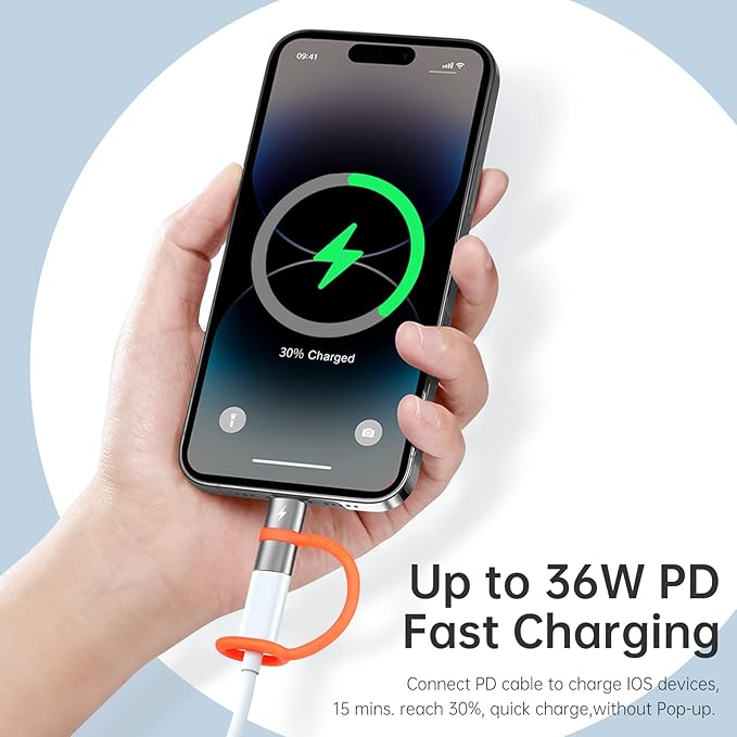 mcdodo USB C to Lightning Adapter 36W Type C to Lightn-ing Adapter USB C Charger Cable Converter for iPhone 14/13/12/11/XS/XR/SE/AirPods,Fits Original MacBook iPad
