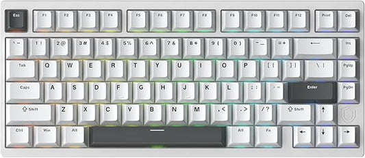 MG75PRO 81 Keys Wired Magnetic Switch Mechanical Keyboard, Hall Effect, 8KHZ/ARGB/CNC Aluminum, Gasket Structure Gaming Keyboard(Silver