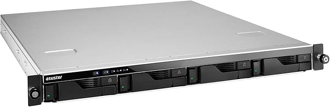 Asustor Lockerstor 4RS AS6504RS - 4 Bay NAS, Quad-Core 2.1GHz CPU, 2.5GbE Port, 8GB DDR4, 1U Rackmount Server (Diskless)
