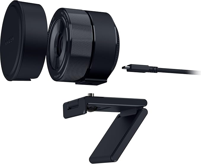 Razer Kiyo Pro Ultra 4K Webcam: Large Sensor - Auto Light Correction - Built-in Mic and Shutter - Pro Grade Content Creation, Streaming, Gaming, Video Calls - Works with OBS, Xsplit, PC, Zoom, Teams