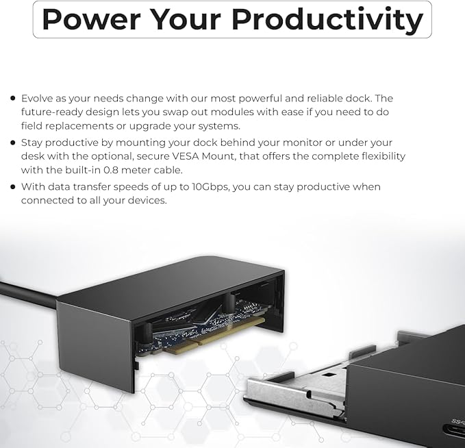 Dell WD19DC Performance Docking Station USB-C with 240W Power Adapter (210W Power Delivery) + HDMI Cable + Display Port Cable + USB-C Cable + Microfiber Cloth Included (Renewed)
