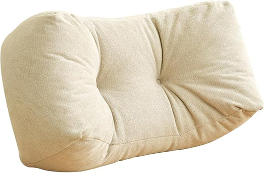 Back Pillow for Chair, Lumbar Support Pillow for Office Chair Lower Back Pain Relief Soft Cushion Car Bed Couch Sitting High Elasticity (White, 35cm*16cm*20cm)