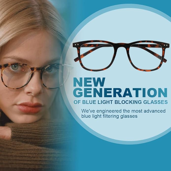 AOSM Blue Light Glasses for Men & Women,Gaming glasses Anti-Glare UV400 Protection,Blue Light Blocking to Relieve Eye Strain