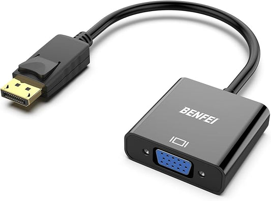 BENFEI DisplayPort to VGA,Gold-Plated Uni-directional DP Computer to VGA Screen Adapter 1080P (Male to Female) Compatible for Lenovo, Dell, HP, ASUS