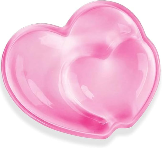 Gel Wrist Rest for Keyboard and Mouse Transparent Pink Heart Elbow Pad Cushion Ergonomic Cute Clear Cool Mouse Wrist Pad Silicone Non-Slip Support for Computer Gaming Home Office Hand Pillow