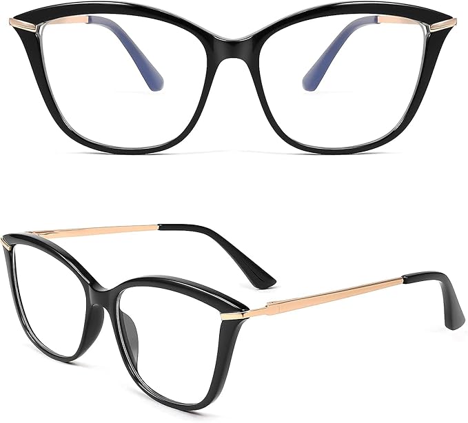 FEISEDY Blue Light Blocking Glasses Computer Glasses Women Men Cateye TR90 Frame B2772