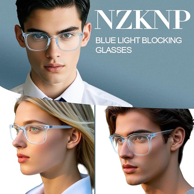 NZKNP Blue Light Glasses for Woman Men,Blue Light Blocking Glasses,Clear Glasses