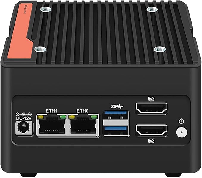 4 x NVMe Mini NAS Server, 4 Bay NAS i3-N305 Pocket PC with Dual i226-V 2.5GbE LAN,Dual HDMI 2.0,USB3.2 Gen2,Support BT5.4/WiFi6/WiFi7 (i3-N305, NO RAM NO SSD)