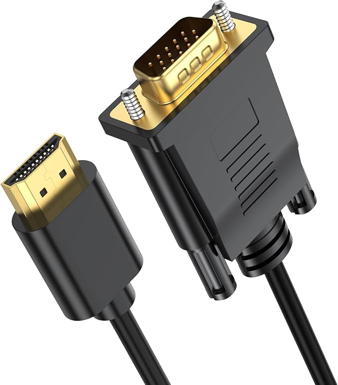 HDMI to VGA Cable 10-Pack, Computer HDMI to VGA Monitor Cord 6ft Male to Male NOT-Directional UHD 1080P@60Hz Video for Computer, Desktop, Laptop, PC, Monitor, Projector, HDTV and More