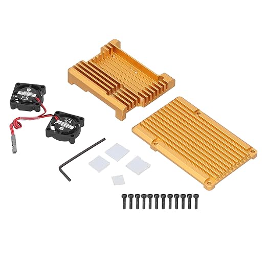 Hyuduo Protective, Aluminum Alloy Enclosure with Dual Cooling Fan, Hex Wrench and Screws, for 3 Model B B