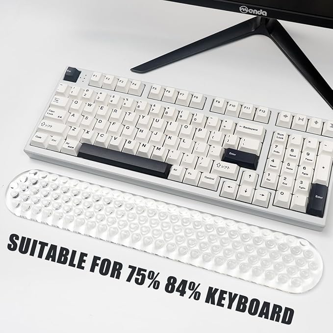 Gel Keyboard and Mouse Wrist Rest Set – Clear Cute Wrist Rest for Computer Keyboard 75% 80%, Keyboard Cushion, Comfort & Support for Typing and Gaming