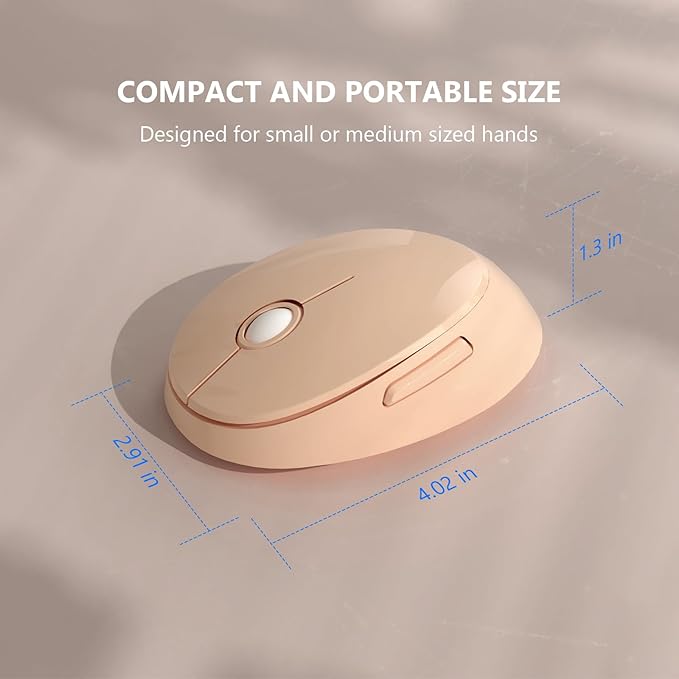 Wireless Keyboard and Mouse Combo, MOFII Full-Size Retro Round Keyboard and Mouse, 2.4 GHz Wireless, Plug and Play, 8 Multimedia & Shortcut Keysfor Mac, Windows, Laptop/Desktop/PC (Creamy)