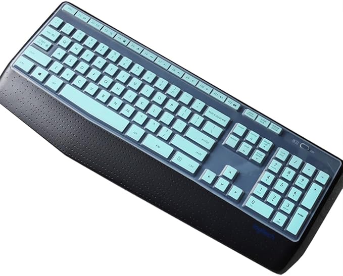 Silicone Keyboard Skin Cover Protector Compatible for Logitech MK345 Wireless Keyboard, MK345 Full-Size Keyboard Protective Accessories (Mint)