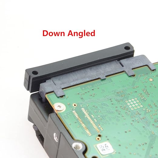 chenyang SATA Male to SATA Female 90 Degree Down Angled Gender Changer Connector Adapter for 2.5/3.5" Hard Disk Drive