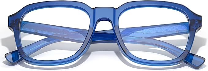 VISOONE Oversized Square Blue Light Blocking Glasses Fashion Computer Eyewear for Women and Men BENNETT