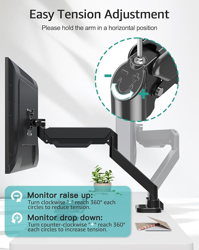 MOUNT PRO Dual Monitor Desk Mount for 39" Ultrawide Screen up to 33lbs, Heavy Duty Monitor Arm Double Gas Spring Arms for 2 Monitors, Adjustable Computer Monitor Stand with USB, VESA 75x75 100x100