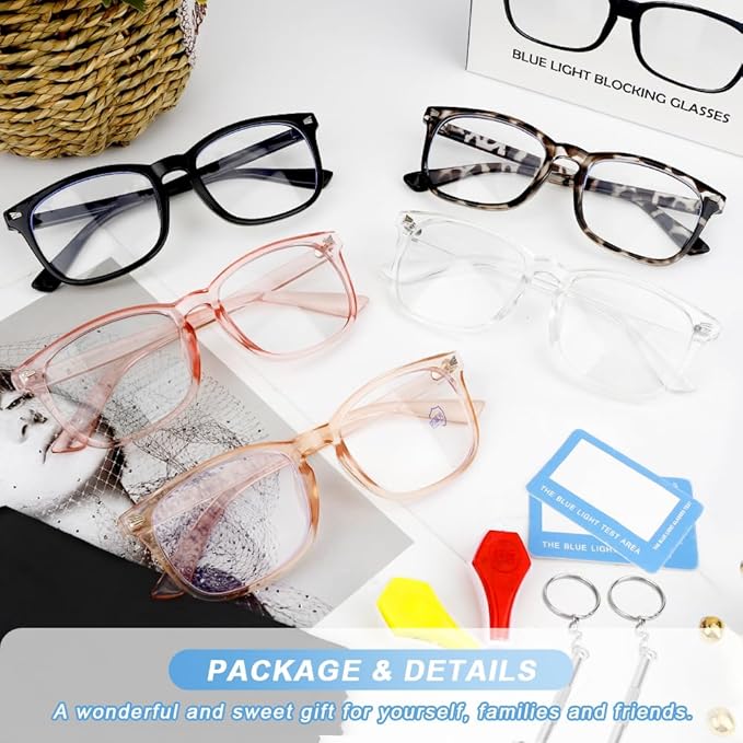 NZKNP Blue Light Glasses for Woman Men,Blue Light Blocking Glasses,Clear Glasses