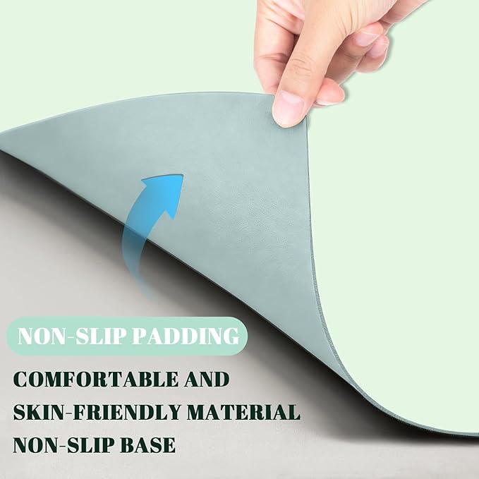 Dry Erase Desk Mat, Waterproof Desk Pad, Erasable Writing White Board for Making Plans, Non-Slip Large Desk Mat, Desktop Dry Erase Board for Office, Home, School (Green-1)