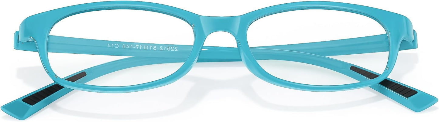 SODQW Office-Siren Blue Light Glasses for Women, Rectangle Frame, Y2K Small Eyewear, Anti Eyestrain Computer Glasses