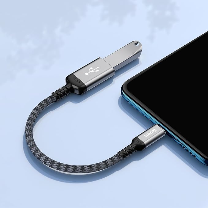 Type-C Male to USB-A Female Adapter 2-Pack, USB 3.0 Converter for iPhone 17/Pro/Max, MacBook Pro/Air 2025, iPad Pro, Samsung Galaxy, Google Pixel, Laptops and Flash Drives, 5Gbps Data Transfer