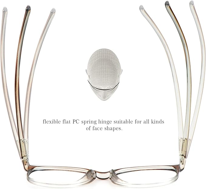LifeArt Round Blue Light Blocking Glasses, Computer Glasses, Gaming Glasses, TV Glasses for Women Men (Clear Brown, 4.00 Magnification)