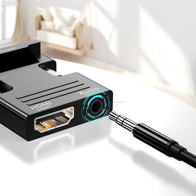 HDMI to VGA Adapter, HDMI to VGA Audio Output Cable Computer Set-top Box Converter Connector Adapter for Laptop, PC, Monitor, Projector, HDTV, Chromebook, Roku, Xbox(3.5mm Stereo Cable Included)