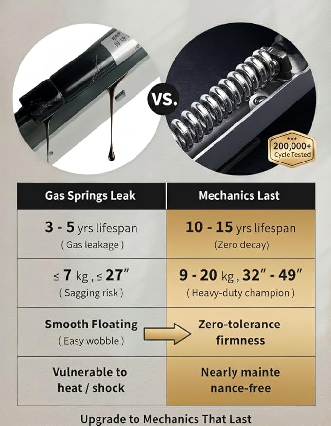 Premium Dual Monitor Stand for Desk, High-Grade Aluminum Stacked Monitor Arm with Heavy-Duty Mechanical Spring, Adjustable Vertical Double Monitor Mount for 13-40 inch Screens, Silver