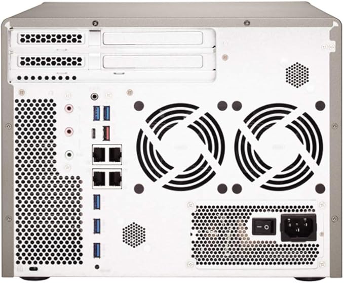 QNAP TS-877 NAS Server, AMD Ryzen 7 8-Core 3.0GHz CPU, 64GB DDR4 RAM, 2TB SSD, 24TB HDD, RAID, QTS 4.3 Operating System, Black, Metal, Floor/Surface Mount, Server Compatible