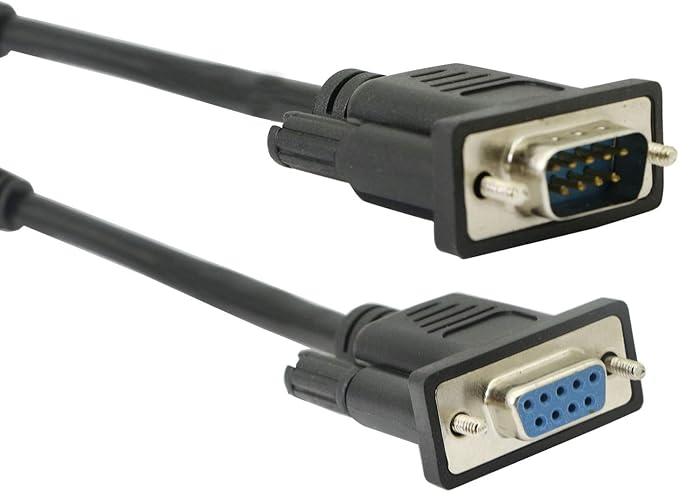 XMSJSIY DB9 RS232 to RJ45 Extender, DB9 9-Pin Serial Port Female&Male to RJ45 CAT5 CAT6 Ethernet LAN Extend Adapter Cable-2pcs (2-Cable)