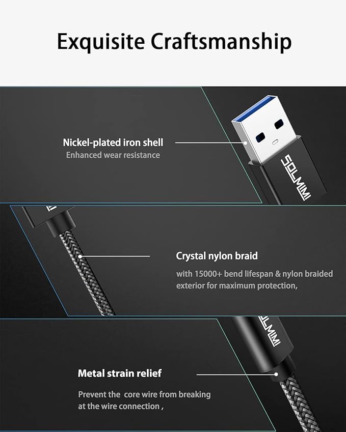 USB C Female to USB Male Adapter 4FT(1.2M), Upgraded Type C to USB 3.0 Male Adapter with 5Gbps High-Speed Data Transmission for Laptop, Charger, Power Bank, U Disk(Net Cord Length 3.7ft)