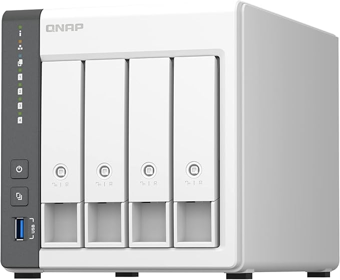 QNAP TS-433-4G-US Storage NAS (2.0GHz 4-core Cortex-A55 ARM/4GB built-in/1x2.5Gigabit Ethernet Port (2.5G/1G/100M)/4BAYS/80TB/TOWER/*NO HDD*)