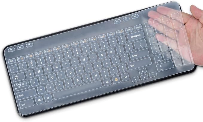 Keyboard Cover Skin for Logitech K360 MK360 Wireless Keyboard, Logitech K360 MK360 Waterproof Silicone Keyboard Protector, Clear