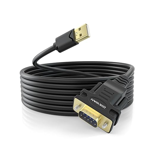 USB to Serial Adapter, USB 2.0 to RS232 Serial DB9 Male 9-Pin Adapter Cable with FT232 Chip-6Feet. NOT Used for VGA Monitor.