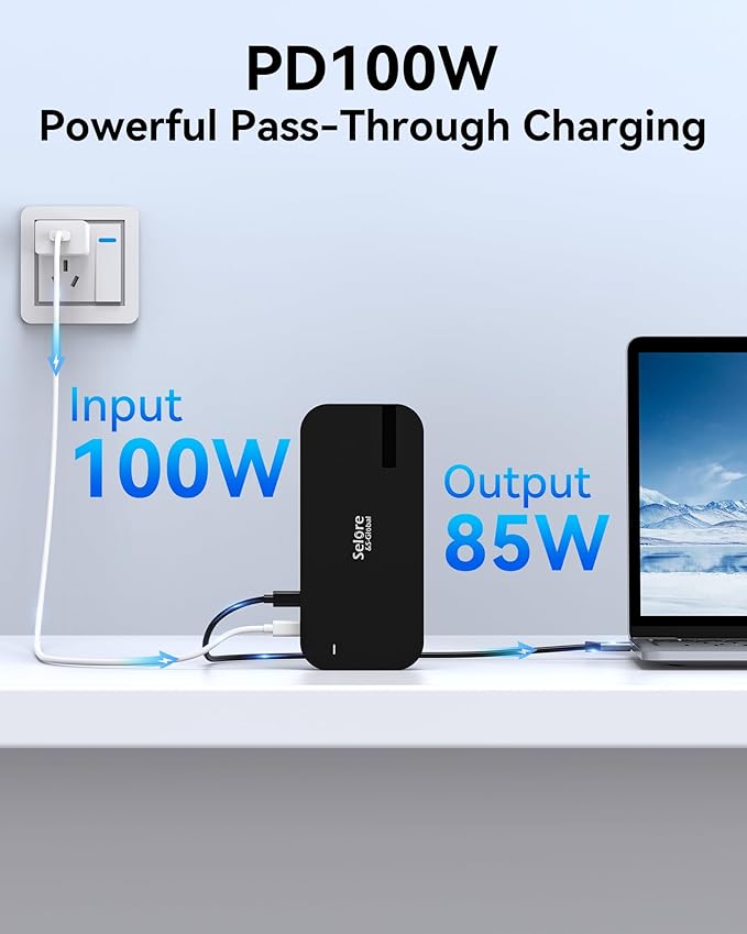 Selore USB C Dock 3 HDMI, Docking Station Dual Monitor, 16-in-1 Laptop Docking Station 3 Monitors with Triple HDMI, 10Gbps USB A/C 3.1, 100W PD,SD/TF, Ethernet, USB C Hub, USB C Dongle for Windows Mac