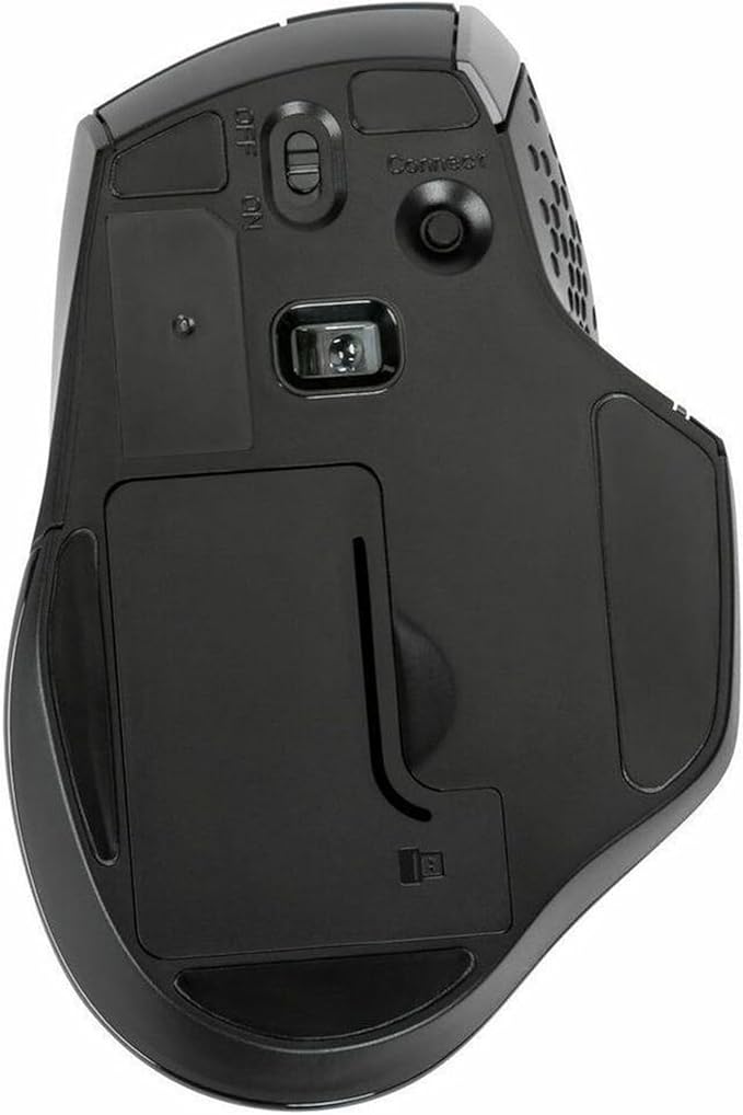 Targus Bluetrace Wireless Ergonomic Mouse, 2.4GHz Connection with USB and Laser Precision, 7 Functional Buttons, Black (AMW584GL)