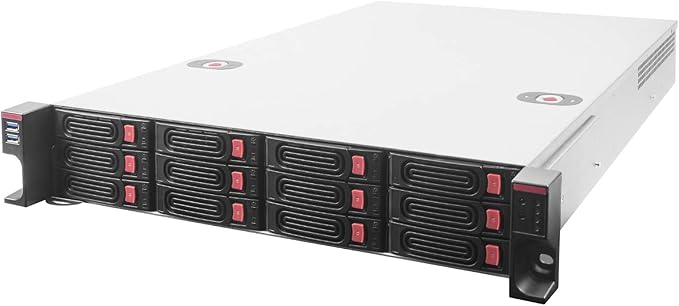 Silverstone Technology 2U 12-Bay 2.5" / 3.5" HDD/SSD rackmount Storage Chassis with Mini-SAS HD SFF-8643 12 Gb/s Interface RM22-312