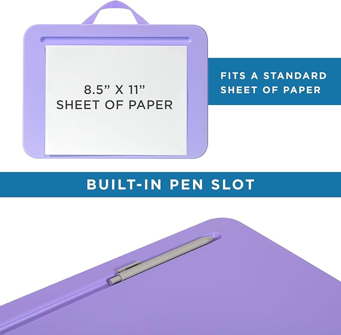 LAPGEAR Compact Lap Desk – Fits Up to 14″ Laptops – Purple Amethyst – Style No. 43122